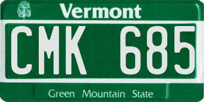 VT license plate CMK685