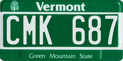 VT license plate CMK687