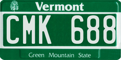 VT license plate CMK688