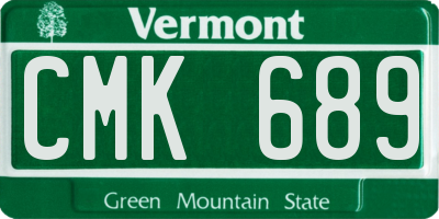 VT license plate CMK689