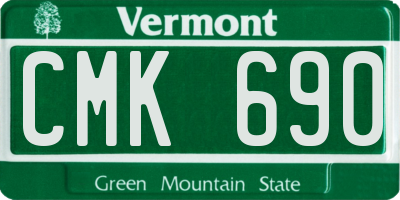 VT license plate CMK690