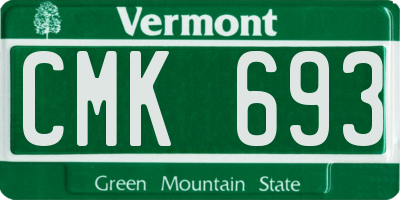 VT license plate CMK693