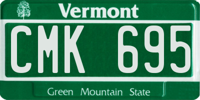 VT license plate CMK695