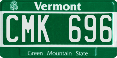 VT license plate CMK696
