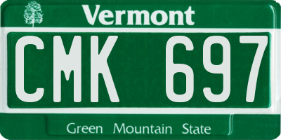 VT license plate CMK697