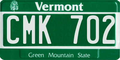 VT license plate CMK702