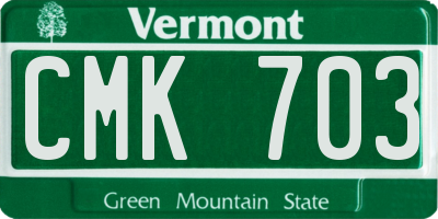 VT license plate CMK703