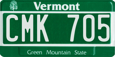 VT license plate CMK705