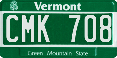 VT license plate CMK708