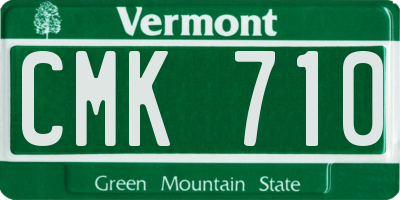 VT license plate CMK710