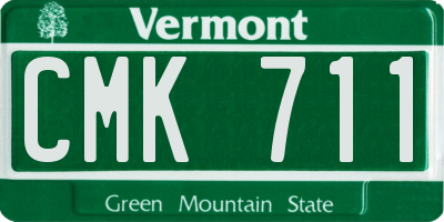 VT license plate CMK711