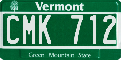 VT license plate CMK712