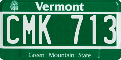 VT license plate CMK713