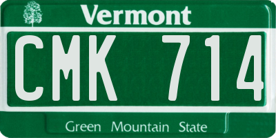 VT license plate CMK714