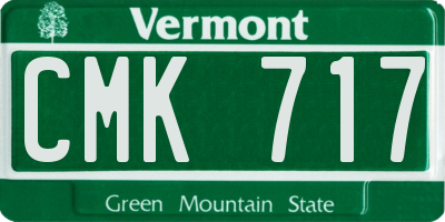 VT license plate CMK717