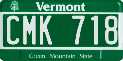 VT license plate CMK718