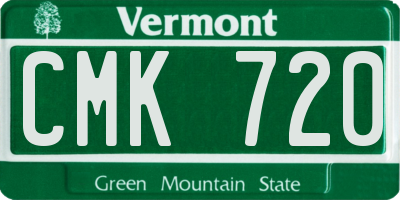 VT license plate CMK720