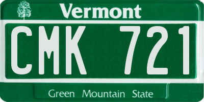 VT license plate CMK721