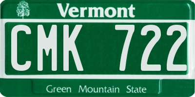 VT license plate CMK722