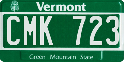 VT license plate CMK723