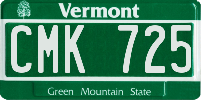 VT license plate CMK725
