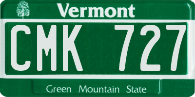 VT license plate CMK727