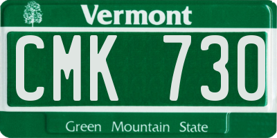 VT license plate CMK730