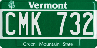 VT license plate CMK732