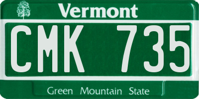VT license plate CMK735