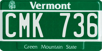 VT license plate CMK736