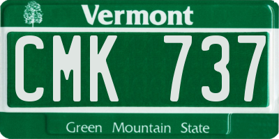VT license plate CMK737