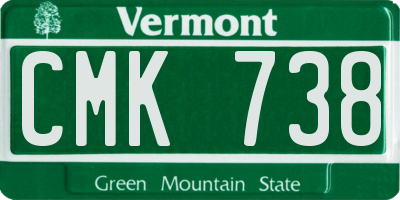 VT license plate CMK738