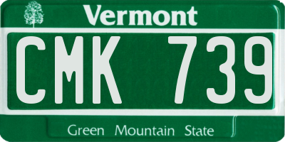 VT license plate CMK739