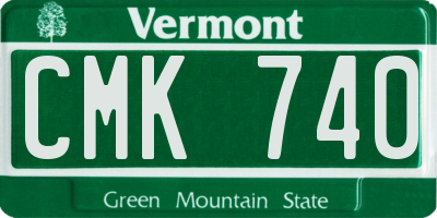 VT license plate CMK740