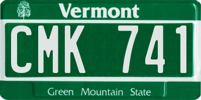 VT license plate CMK741