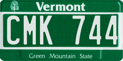 VT license plate CMK744