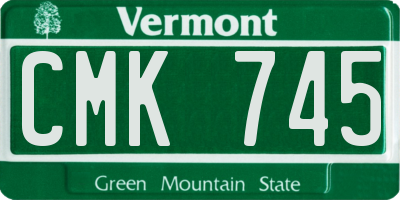 VT license plate CMK745