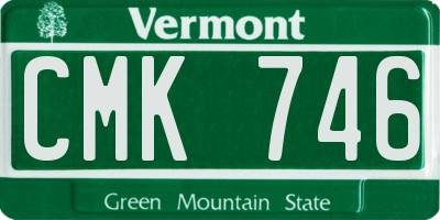 VT license plate CMK746