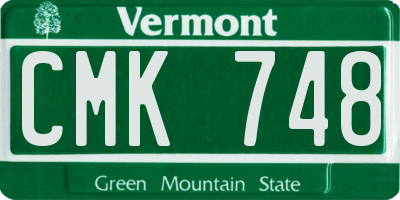 VT license plate CMK748