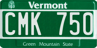 VT license plate CMK750