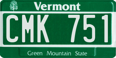 VT license plate CMK751