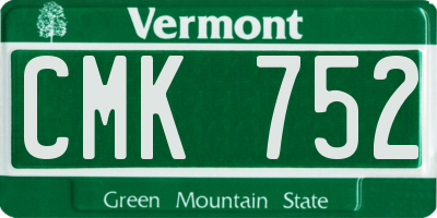 VT license plate CMK752
