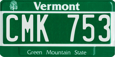 VT license plate CMK753
