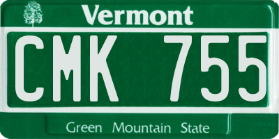 VT license plate CMK755
