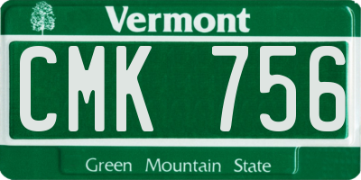 VT license plate CMK756