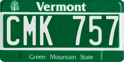 VT license plate CMK757