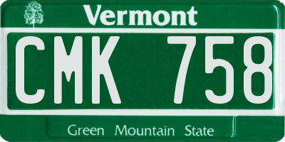 VT license plate CMK758