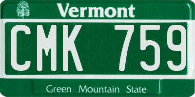 VT license plate CMK759