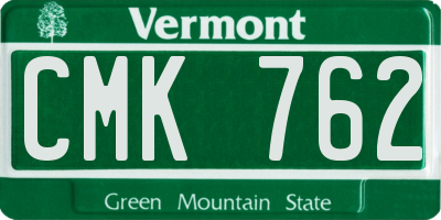 VT license plate CMK762