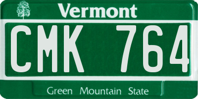 VT license plate CMK764
